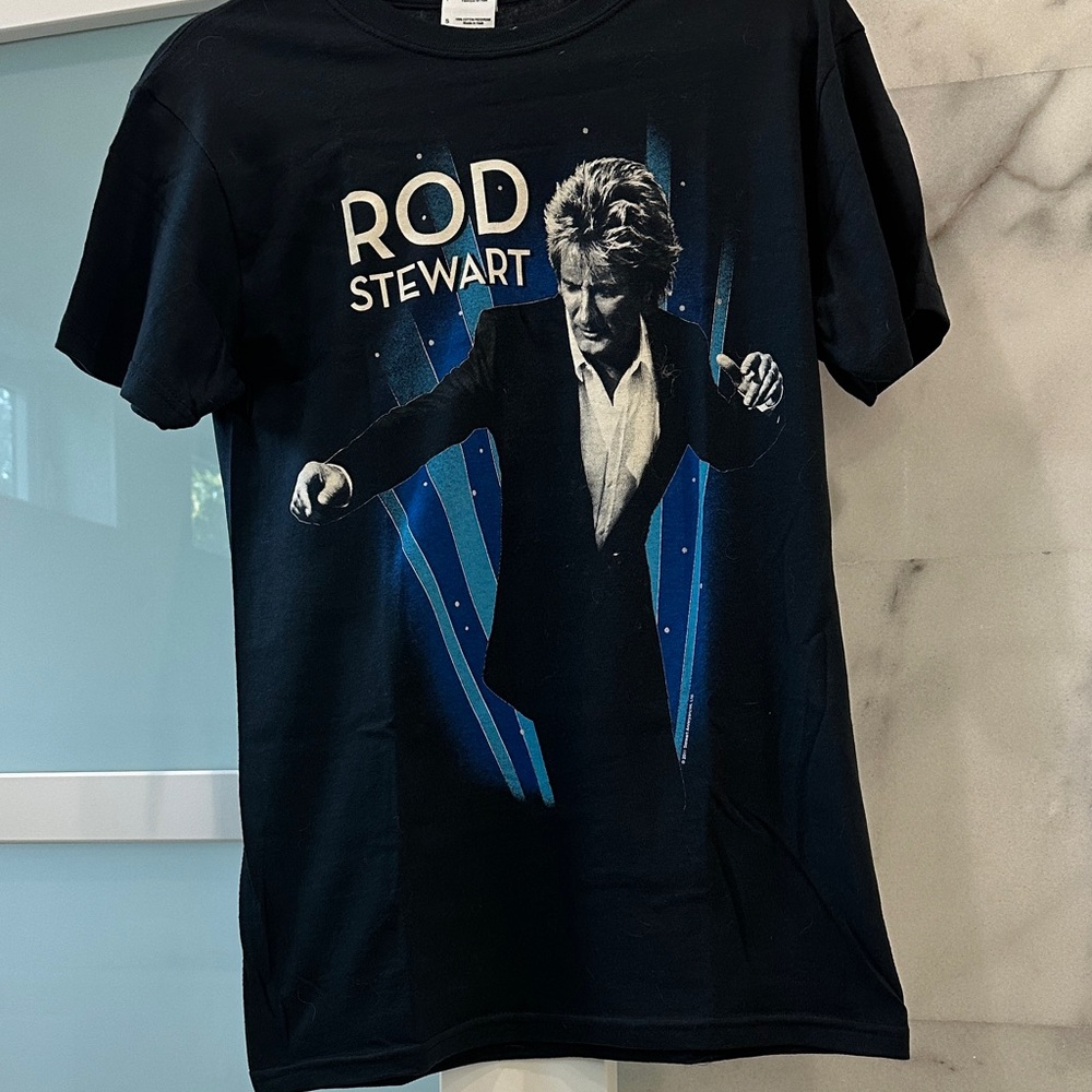 Rod Stewart Black Graphic T-Shirt 2012 Tour